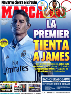 James Rodriguez Marca July 16th