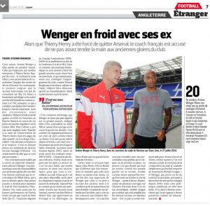 Arsene Wenger L'Equipe July 19th