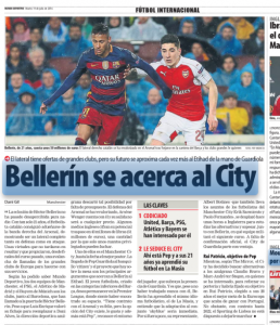 Hector Bellerin Mundo deportivo July 19th