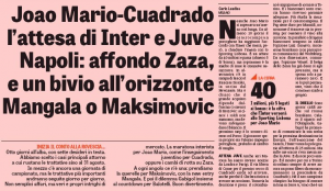 Juan Cuadrado Gazzetta dello Sport August 24th