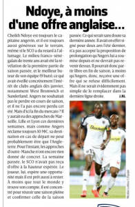 N'Doye L'Equipe August 25th