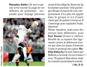 L'Equipe Debuchy Sakho August 31st