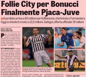 Bonucci Gazzetta dello Sport July 19th