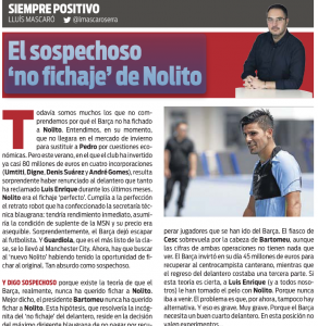 Nolito Sport August 1st