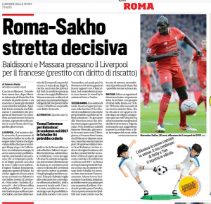 Sakho Corriere dello Sport August 1st