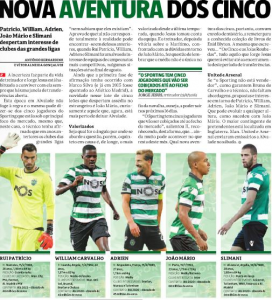 A Bola Carvalho Slimani Adrein Silva Joao Mario Rui Patricio