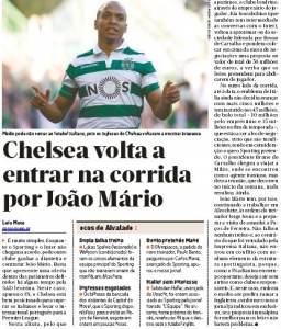 Joao Mario Jornal di Noticias August 19th