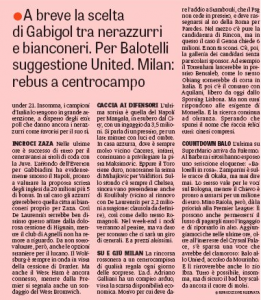 Balotelli Gazzetta August 24th