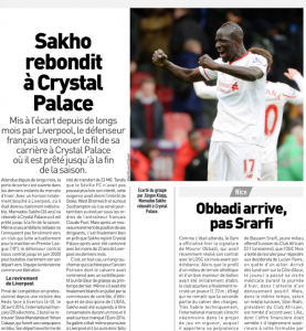 Mamadou Sakho L'Equipe