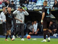 Manchester United make initial contact to assess manager’s availability Antonio Conte yells at reported Tottenham target Alessandro Buongiorno