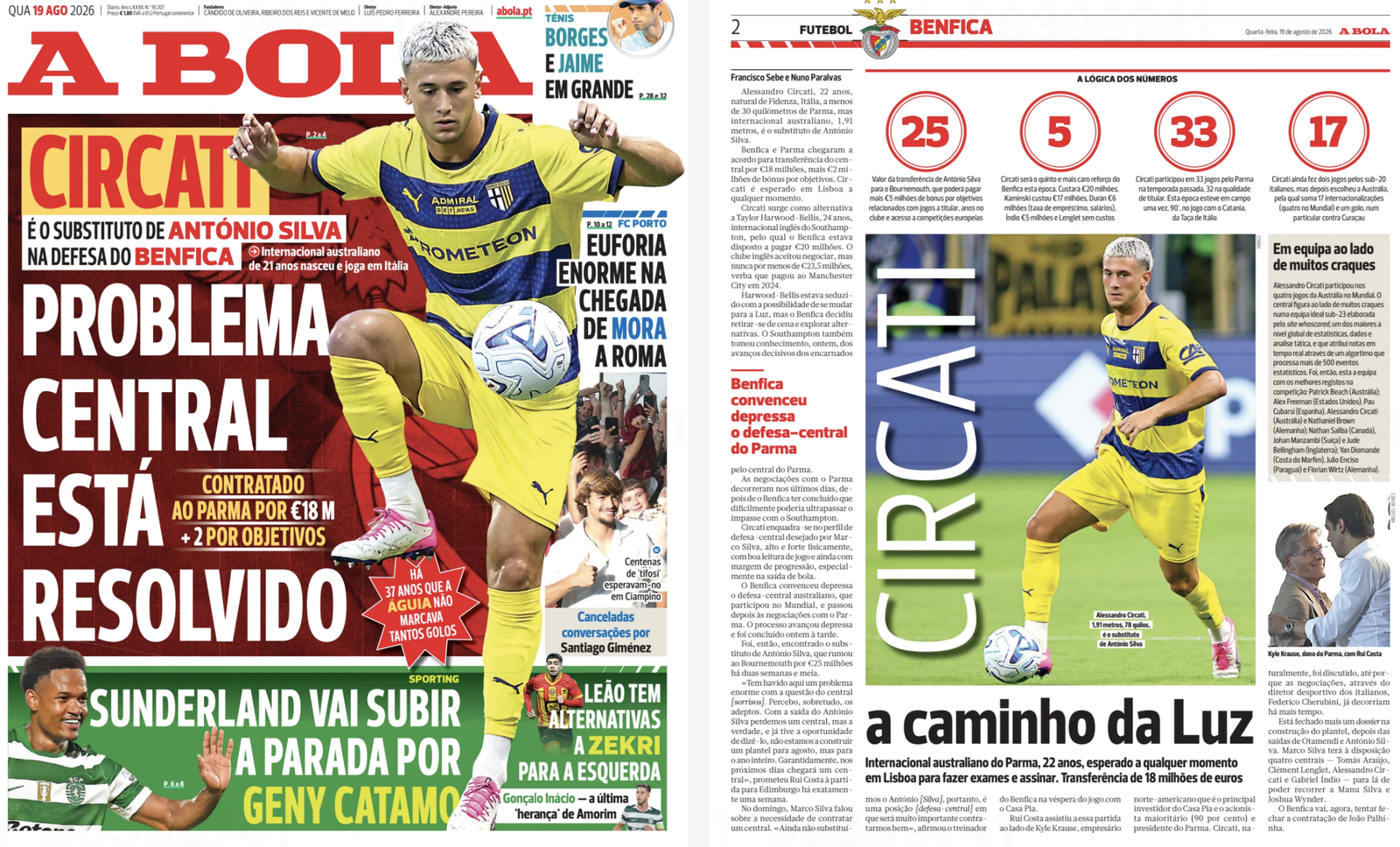 Southampton refusing to budge saw Benfica move to Alessandro Circati quickly
