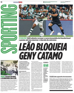 Sunderland being blocked is O Jogo's stance