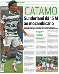 Sunderland salary offer to Geny Catamo detailed in A Bola