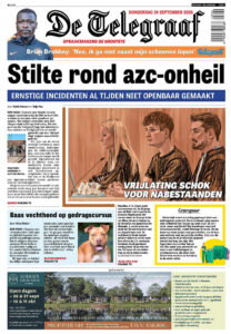 De Telegraaf front page